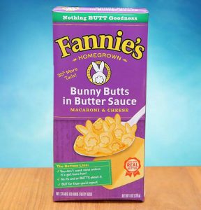 box of Fannie's Bunny Butts pasta