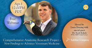 banner for webinar on comprehensive anatomy research in veterinary medicine