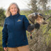 Dr. Michelle Hawkins and raptor