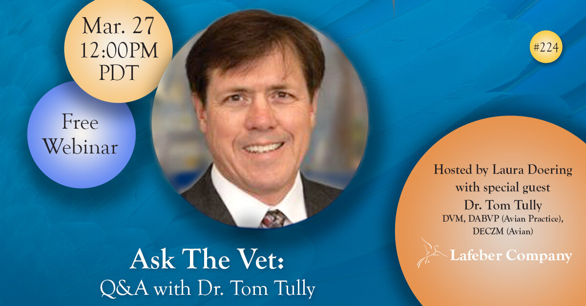 Webinar: Ask The Vet With Tom Tully, DVM, DABVP (Avian Practice), DECZM (Avian)