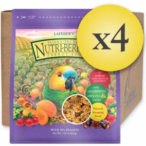 Case of 4 Sunny Orchard Nutri-Berries for Parrots 3 lb (1.36 kg)