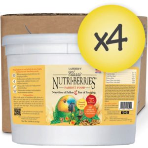 Parrot Classic Nutri-Berries 3.25lb Tub Case of Four
