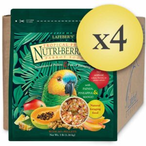 Case of 4 Tropical Fruit Nutri-Berries for Parrots 3 lb (1.36 kg)