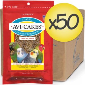 Case of 50 Classic Avi-Cakes for Small Birds 8 oz