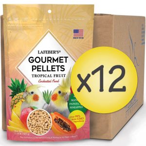 Case of 12 Cockatiel Tropical Fruit Gourmet Pellets 1.25 lbs