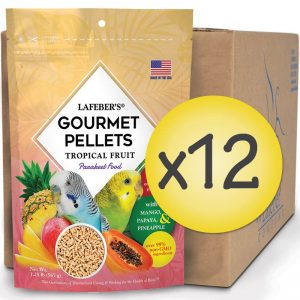 Case of 12 Parakeet Tropical Fruit Gourmet Pellets 1.25 lbs