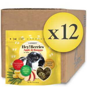 Case of 12 Hey!Berries Apple and Banana for Rabbits 5 oz