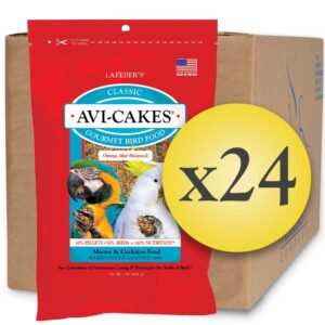 Case of 24 Classic Avi-Cakes for Macaw 16 oz