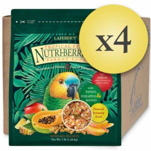 Case of 4 Tropical Fruit Nutri-Berries for Parrots 3 lb (1.36 kg)