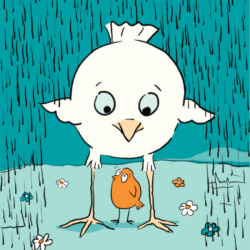 Bird Brains - Shelter from the Rain stock illustration MHJ