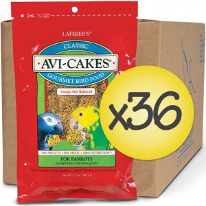 Case of 36 Classic Avi-Cakes for Parrot Avi-Cakes 12 oz (340 g)