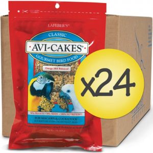 Case of 24 Classic Avi-Cakes for Macaw 16 oz (454 g)