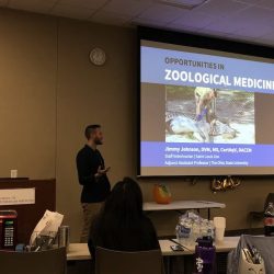 James Johnson, DVM, MS, CertAqV, DACZM, speaks to the WAZEM Club of the Louisiana State University School of Veterinary Medicine