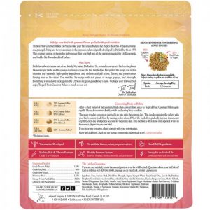 side- Finch Tropical Fruit Gourmet Pellets 3.5 lbs (1.6kg)
