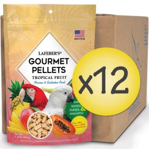 Case of 12 Macaw Tropical Fruit Gourmet Pellets 1.25 lbs (567 g)
