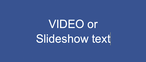 Video or slideshow button