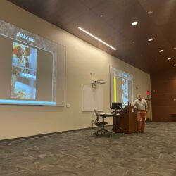 Dr. Jörg Mayer presents topics in avian medicine to the UGA Zoological Medicine Club in a meeting sponsored by Lafeber Company.