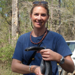 Elizabeth Marie Rush with indigo snake