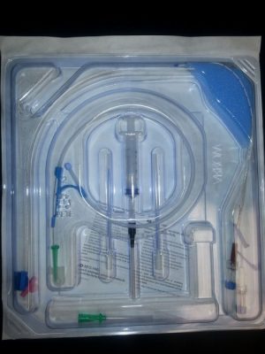 A central line kit or central venous catheter set.