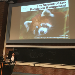 Jess Ray of Brookfield Zoo presents "The Science of Zoo Population Management" at Purdue University