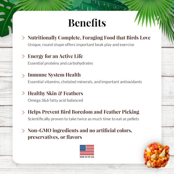 Tropical NutriBerries Small Bird Benefits
